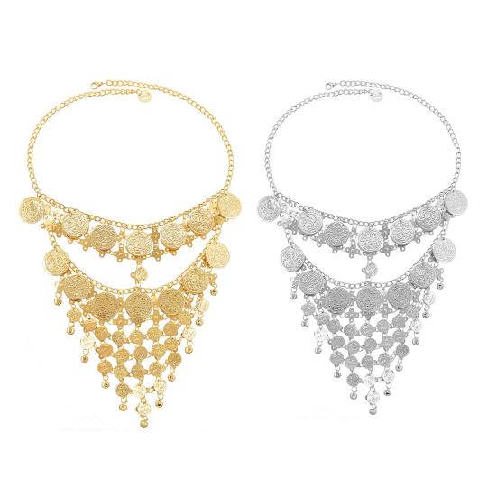 Танец живота Металлические монеты Кисточка Цепочка на лицо Женщины Маскарад Косплей Маска Вуаль Хэллоуин Танцевальная вечеринка Сцена Аксессуары для волос