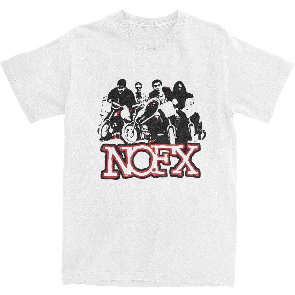 Музыкальный Постер Nofx Футболка Мужская Американская Панк-Рок Группа Винтажная 100% Хлопок Футболки Летняя Футболка с Круглым Вырезом Большие Размеры Топы