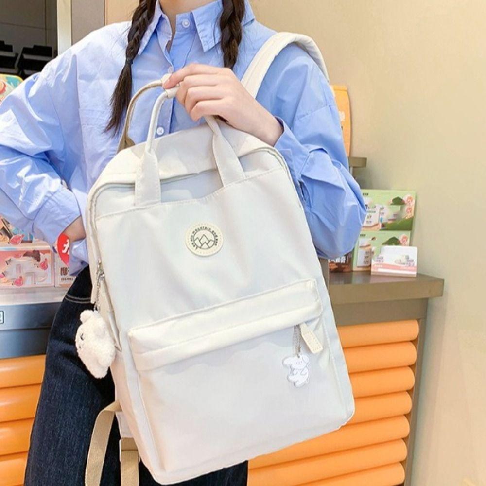 Nylon School Bag Large Capacity Laptop Book Bag Fashion Women Backpack Business Travel