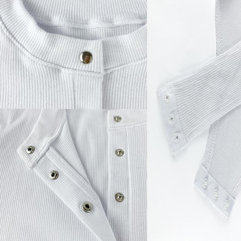 Autumn and Winter Women's Sexy Bottoming Cotton Top Ribbed Long-sleeved Jumpsuit for Women