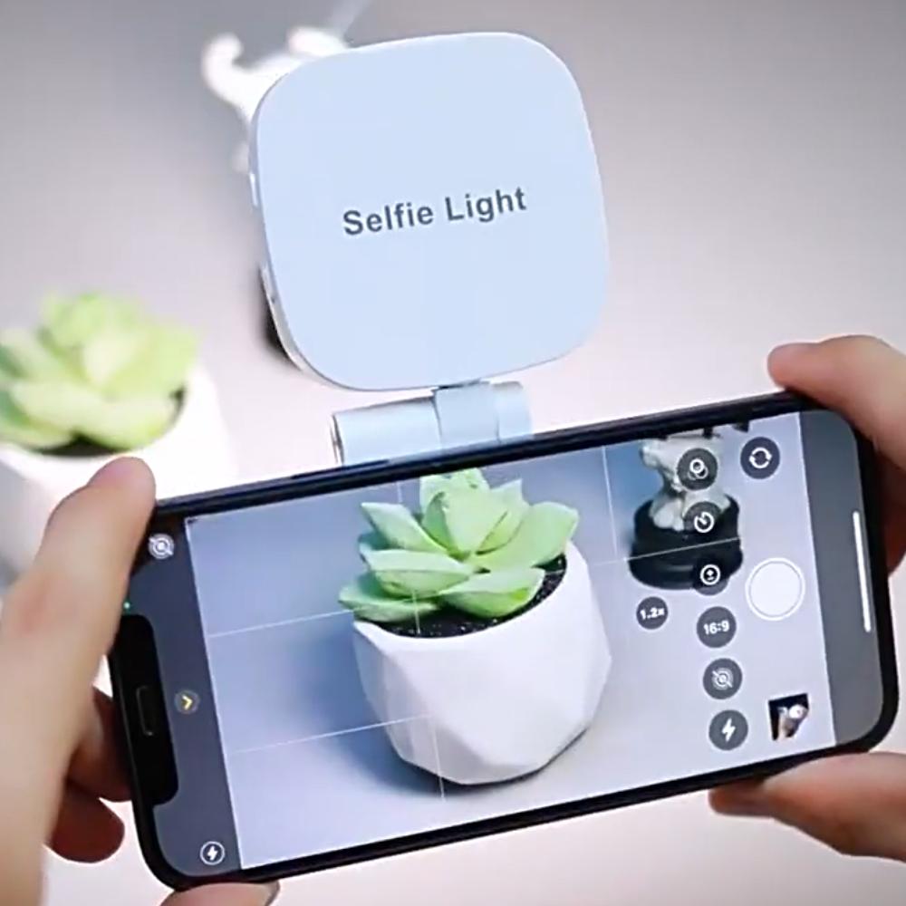 with Makeup Mirror Mobile Phone Fill Light 3 Color Folding LED Phone Fill Light Vlog