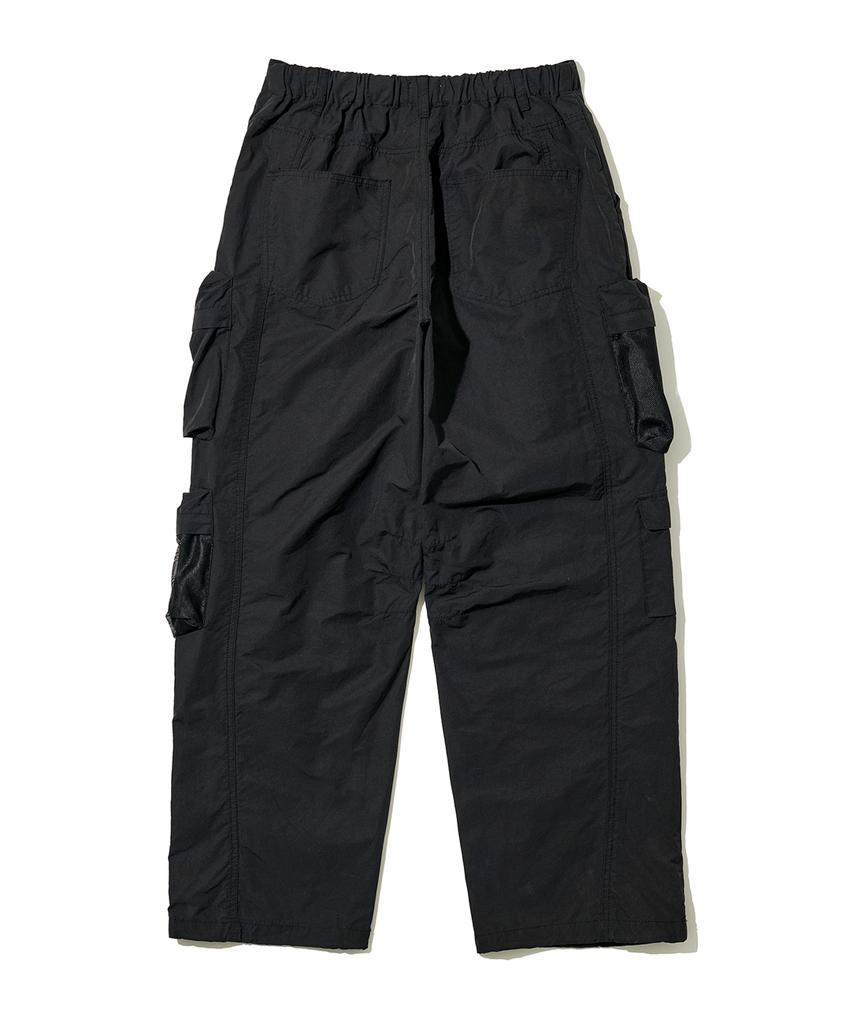 BIG UNION Mesh Cargo Pants / Black