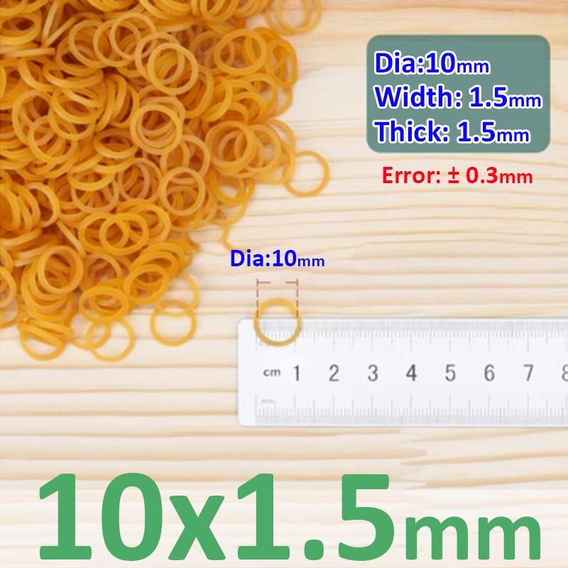 Диаметр 10 мм-60 мм Ширина 1,5 мм Желтые высокоэластичные резинки Поставки растягивающиеся латексные кольца для домашнего офиса Канцелярские принадлежности