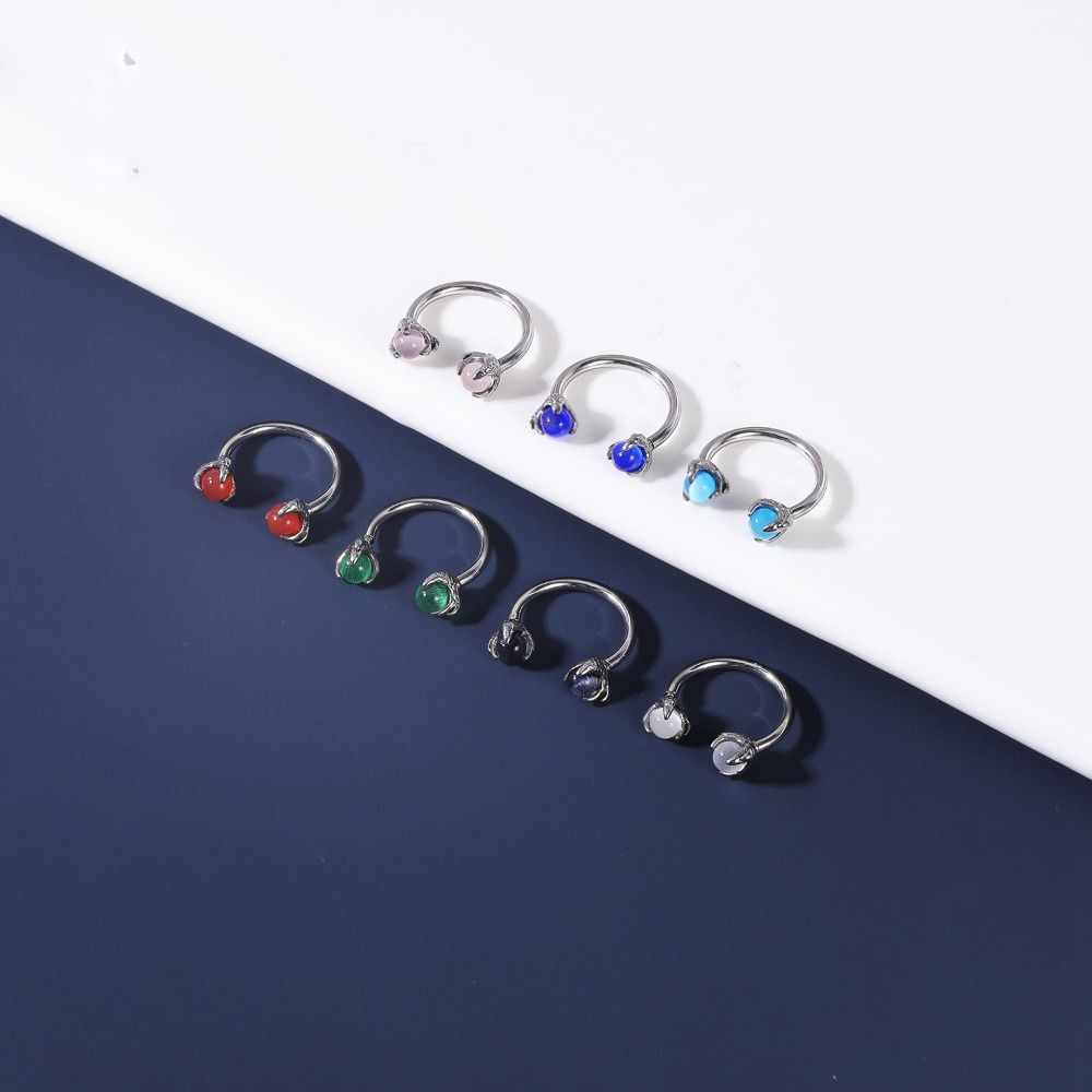 Ring Indian Style Crystal Piercing Clip Fashion Body Jewelry Septum Piercings Dragon Claw Nose Ring