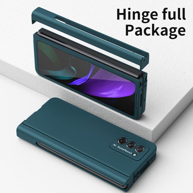 Чехол для телефона Samsung Galaxy Z Fold 4 Fold4 Fold2 Fold3 Fold 2 3 Zfold2 со стеклянной пленкой и защитой от падения