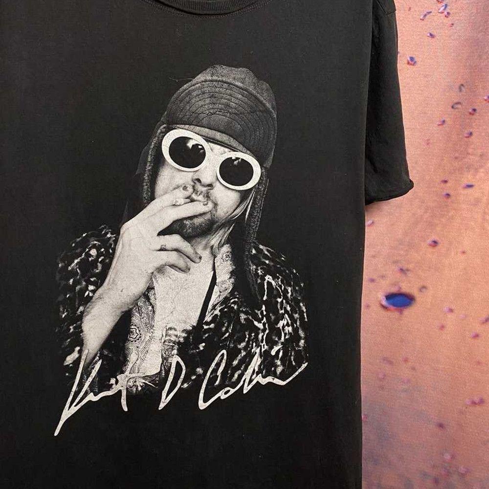 Unisex shirt Cotton Oversize Large Size Kurt Cobain VTG black  short sleeve JJ4783