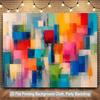 Vibrant Abstract Canvas Wall Tapestry Hanging Decor Modern Geometric Art Background Backdrop for Living Room Party Display