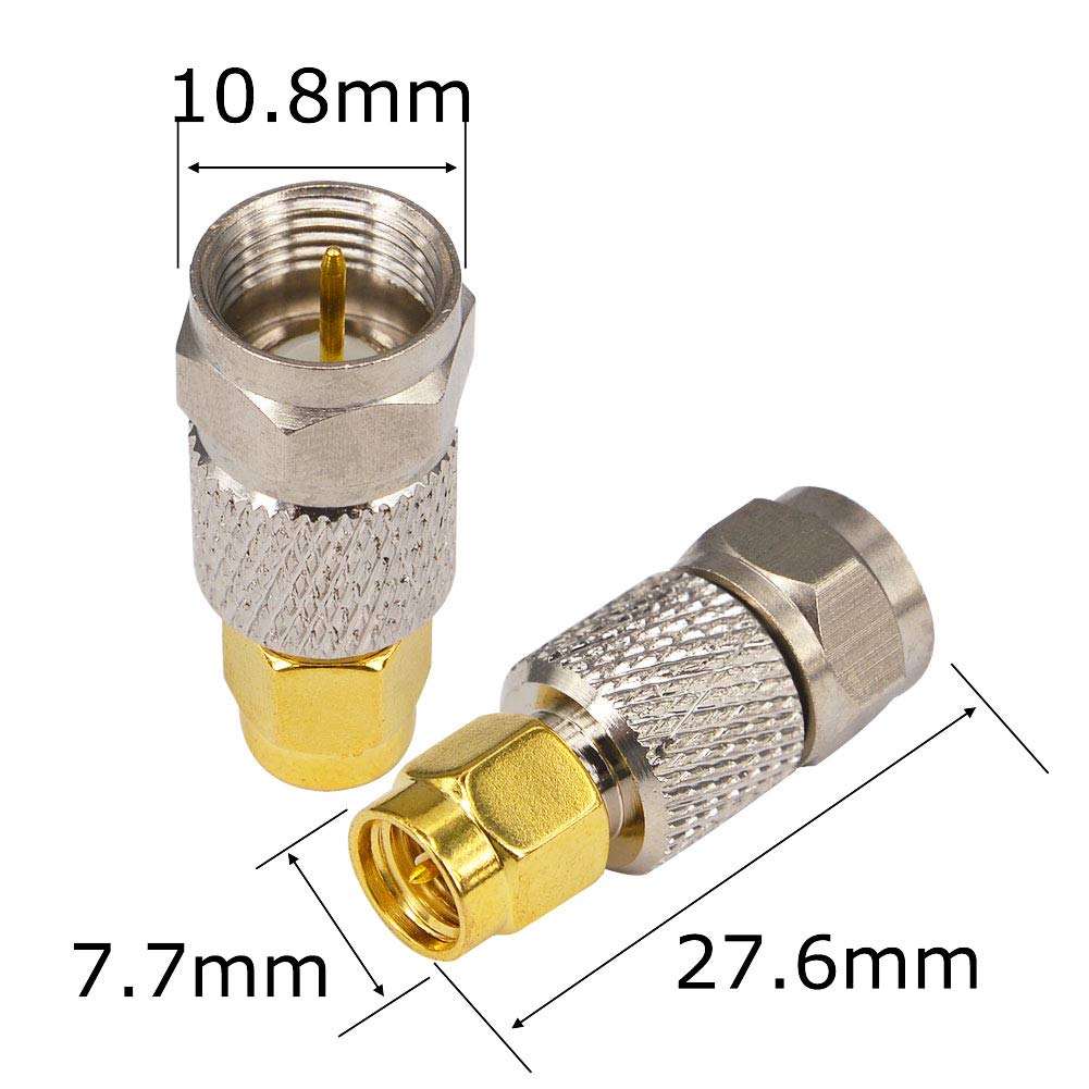 Leeyovk SMA F тип переходной разъем SMA штекер F тип штекер адаптер для преобразования антенны SMA F тип терминал штекер для преобразования антенны подходит для ТВ