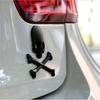 3D Металл Череп Голова Кость Логотип Автомобиль Аксессуары Эмблема Наклейка Черный GZW