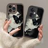 Moon Blue Butterfly Printed Fashion Case Flexible Soft Silicone TPU Shell Full Back Cover for iPhone Samsung