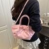 Korean Niche Portable Vegetable Basket Bag Women's Spring 2025 New Trendy Fashion Bucket Bag Bow Messenger Bag