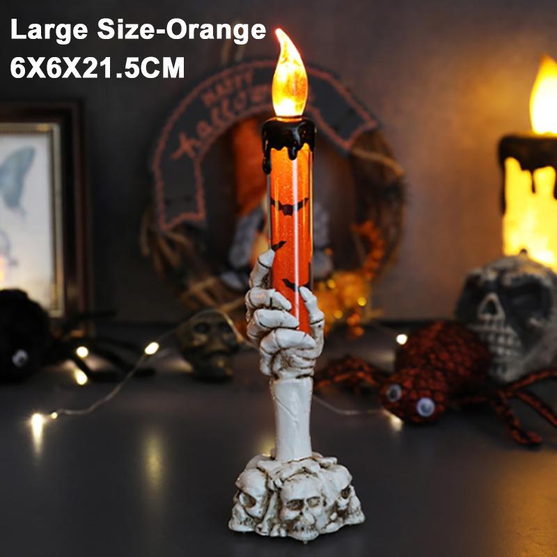 Halloween Skull Candlestick Led Light Skull Ghost Hand Flameless Candle Light Party Bar Decoration Halloween