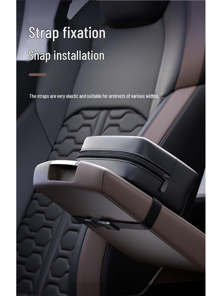 High-End Car Armrest Tissue Box - Hanging Storage for Napkins & Papers