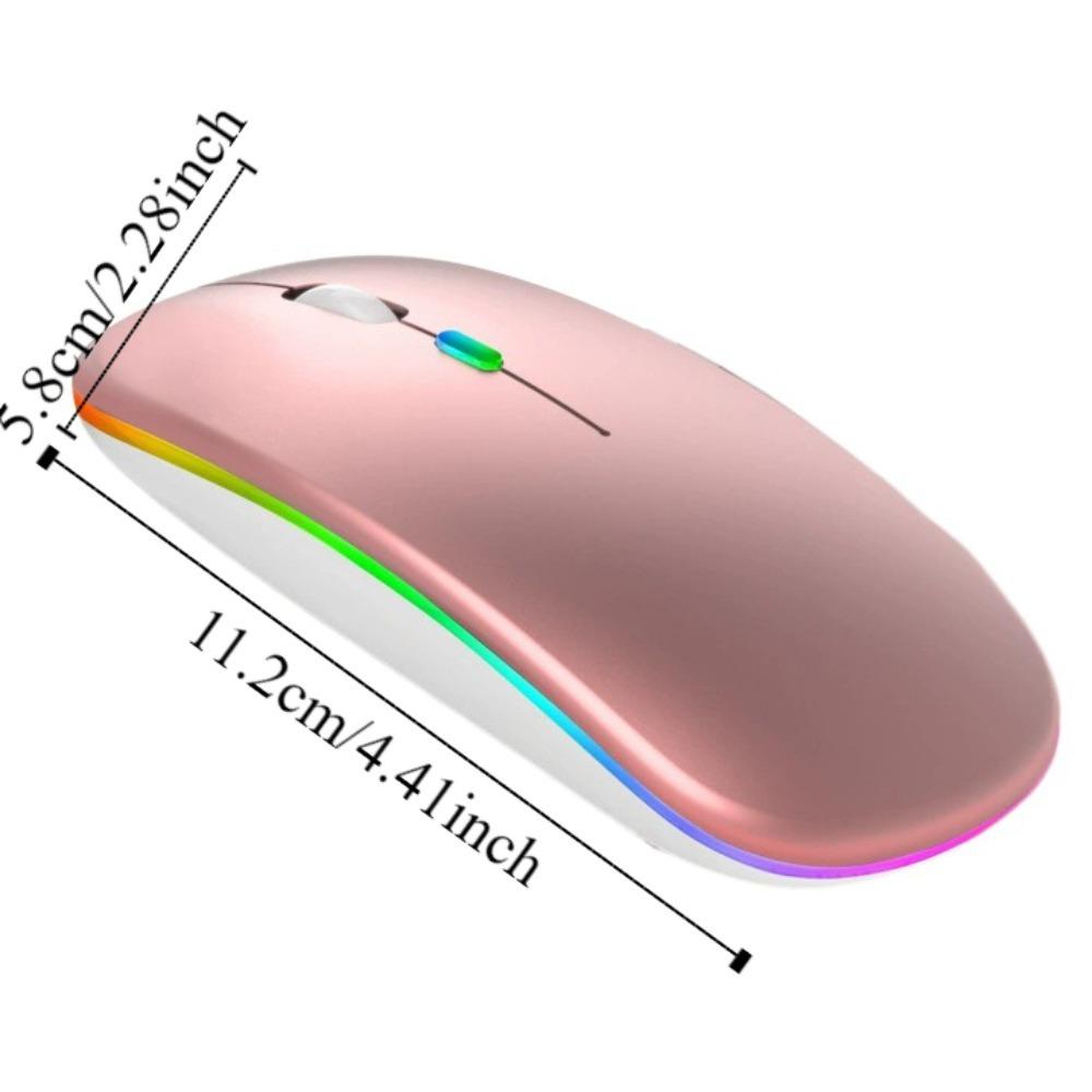 LED Light Computer Silent Mouse Colorful Gaming Bluetooth Mouse Wireless Mouse PC/Laptop