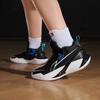 Li Ning Sonic 10 V1 High-Top Basketball Shoes Kids Sneakers Black White Blue YKBS022-5