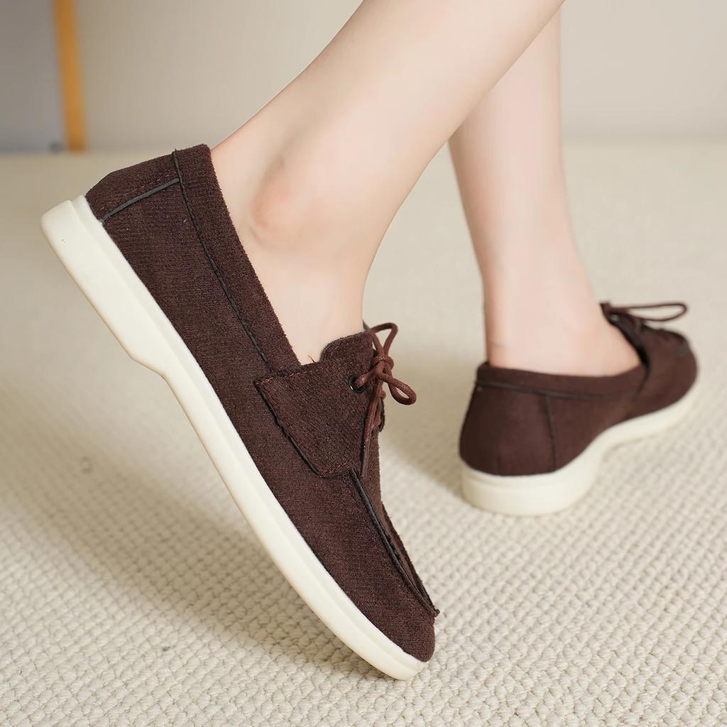 Fashion Womens Lace-up Casual Shoes Autumn Low-top Women's Walking Breathable Shoes Hot Selling Solid Color Large Size 43 Women's Shoes