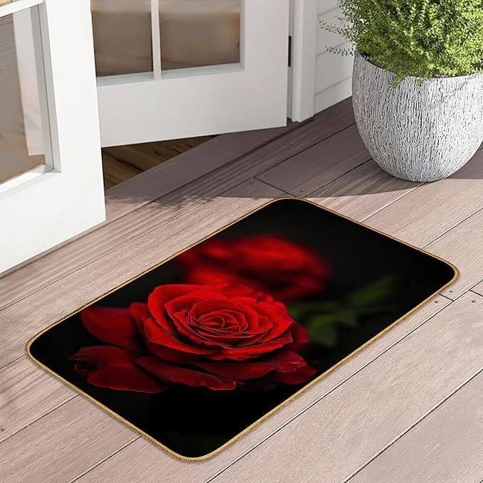 Retro Butterfly Floor Mat Bathroom Door Mat Dirt Resistant and Easy To Maintain Foot Mat