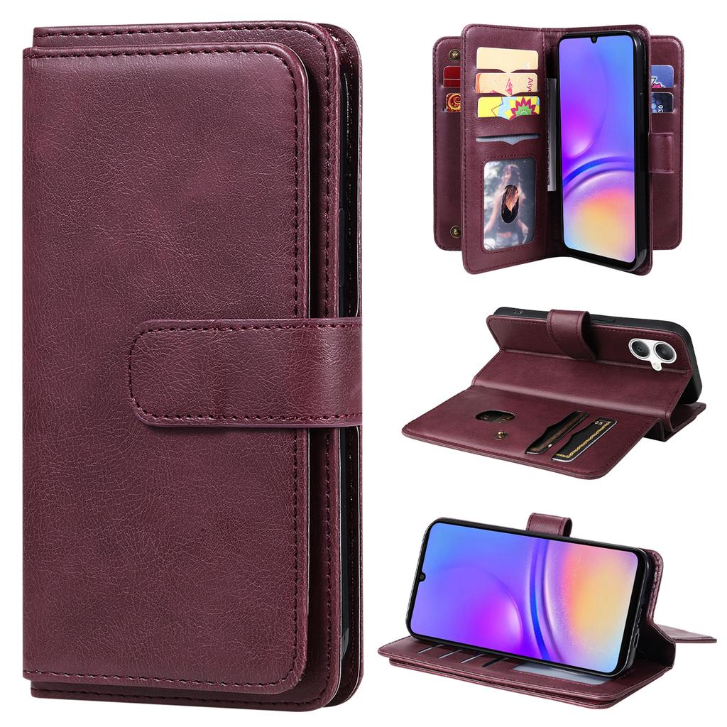 For Samsung Galaxy A07 4G/A06 4G/A06 5G Leather Case with 10 Card Holder Phone Cover Stand