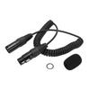 Headset Extension Spring Cable Coiled Cord 5Pin XLR Connector for Airbus Aviation Headphone