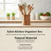 Xylon Kitchen Organizer Box Natural Solid Material Neat Storage for Cooking Tools Storage