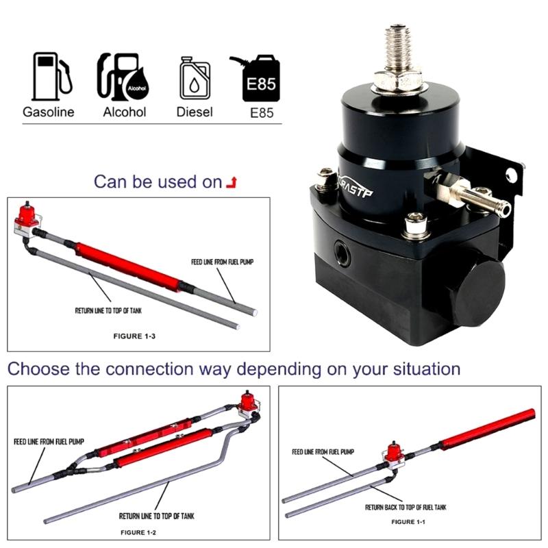 Универсальный алюминиевый автомобильный регулятор давления топлива 0-160PSI, манометр AN6, комплект фитингов, модификация автомобильной топливной системы