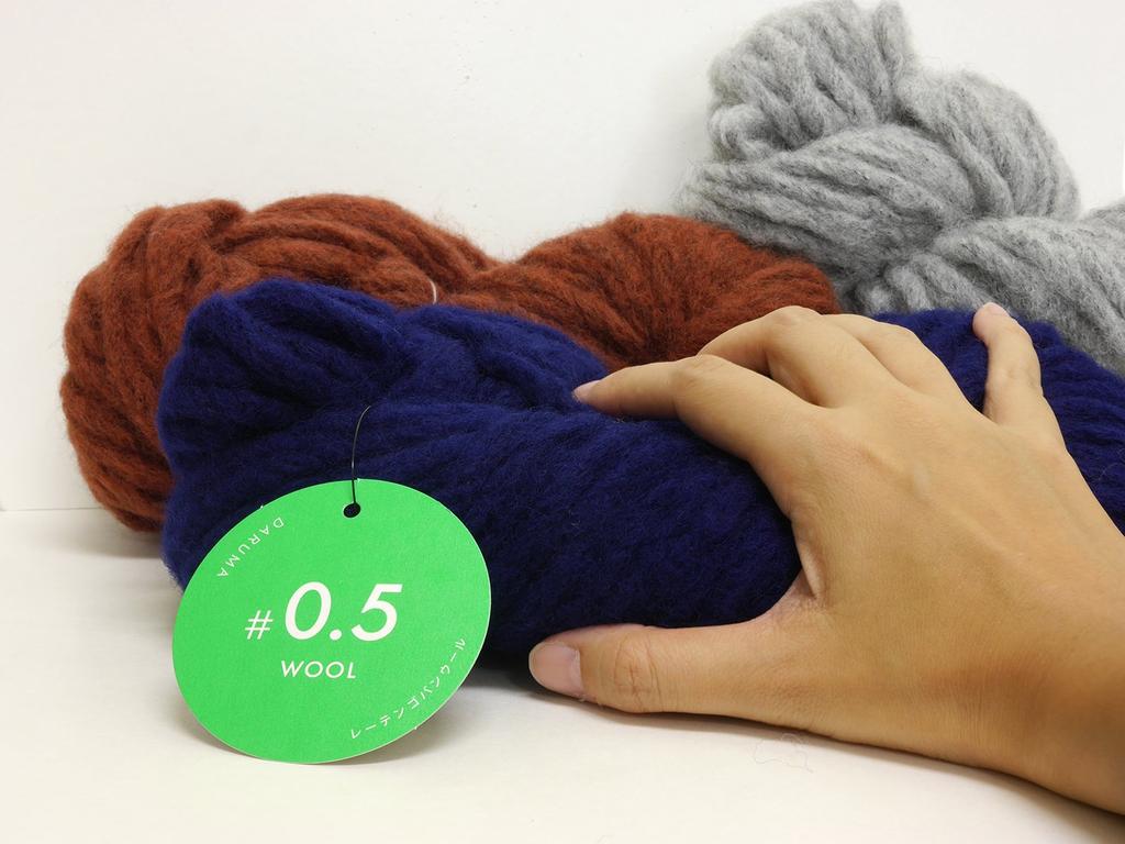 Yokota DARUMA WOOL Yarn Extra Thick Navy 80g 42m Set of 3 Balls #0.5 Col.4 Approx. 01-6590