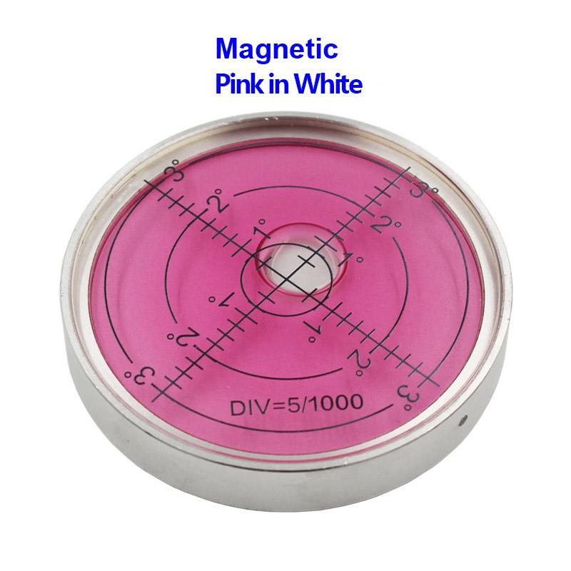 Магнитный многоцветный универсальный круглый металлический спиртовой уровень пузырьковый бусина горизонтальный инструмент диаметр 60*10 мм 1 шт