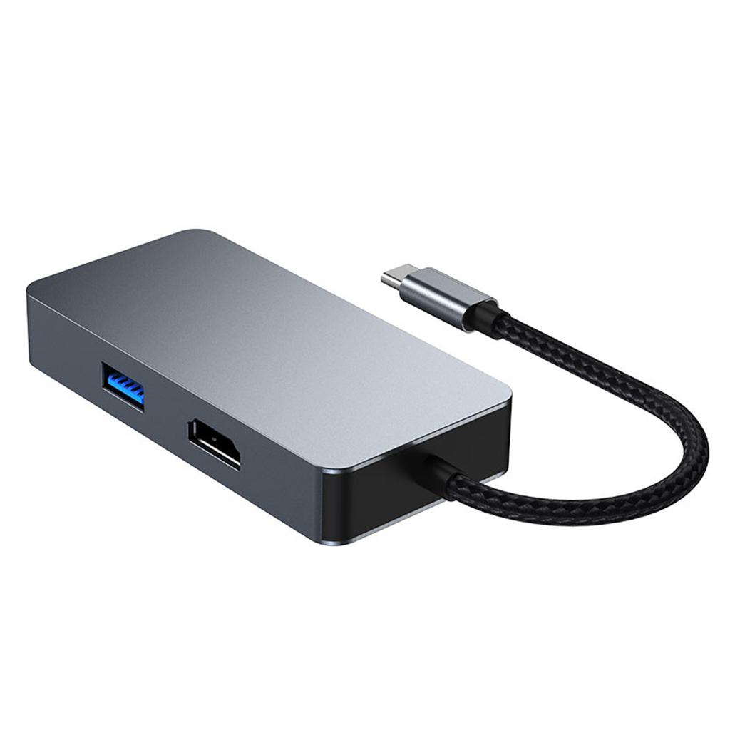 6 in 1 TYPE-C to RJ45 Gigabit USB 3.2 HDMI PD100W Interface Hub Adapter Dock