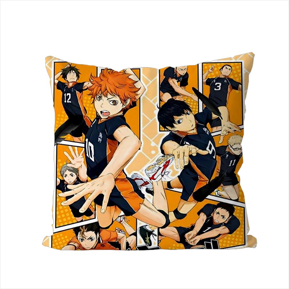 Anime HHaikyu Pillow Case For Car Sofa Decorative Home Doublesided Print Plush Square Throw Pillow Cushion Cover