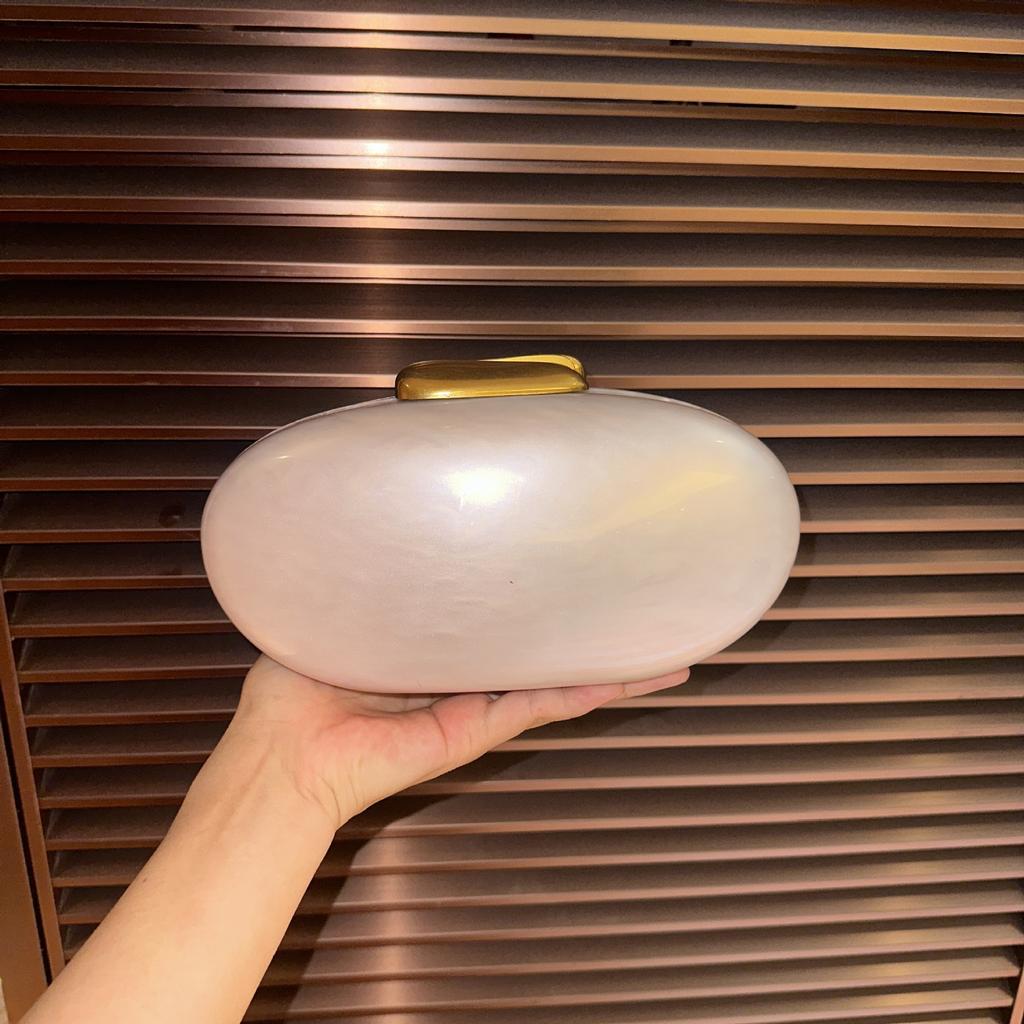 Женская сумка-клатч из акрила особой формы, премиум-сумка на запястье с жемчугом и сумкой на плечо