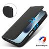 For iPhone 17 Pro Max Case Stand Wallet Litchi Texture Leather Flip Phone Cover with Strap