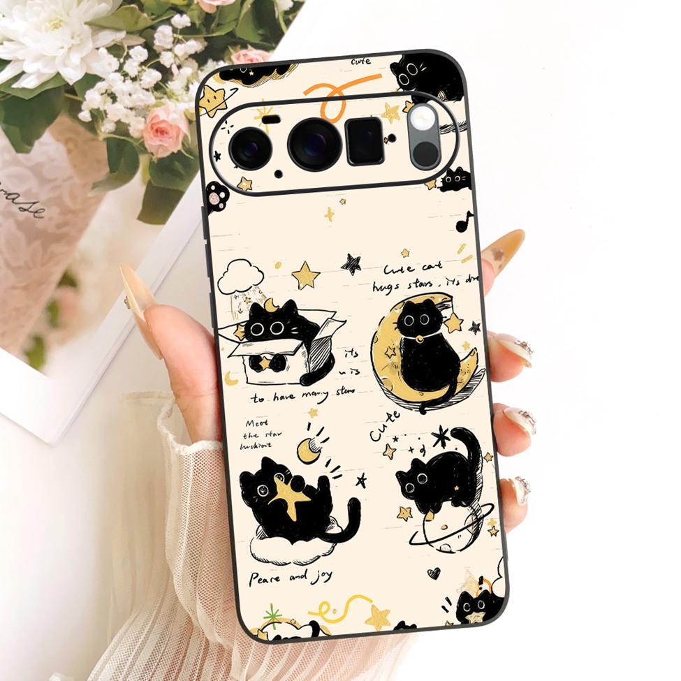 Case For Google Pixel 10 Pro XL Cover Silicone Cute Cat Fashion Butterfly Funny Painted Casing G45RY GUL82 GYPW4