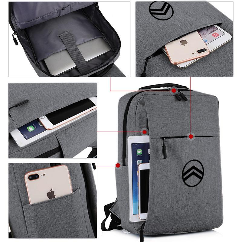 Business Shoulder Work Bag USB Chargring Travel Computer Backpack For Citroen C4 C3 C5 C2 Berlingo Celysee Cactus Picasso Grand alz123