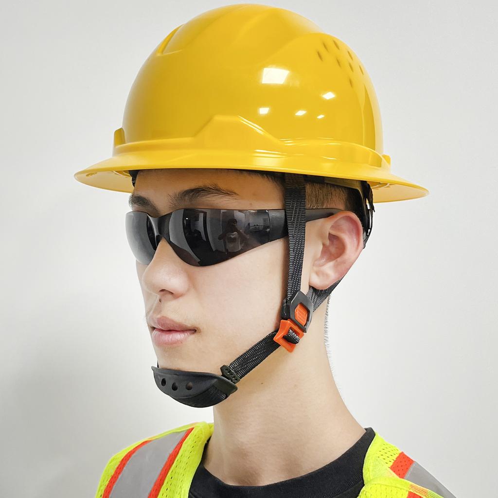 Full Brim Hard Hat For Engineer Construction Work Cap For Men ANSI Approved HDPE Safety Helmet with 6 Point Adjustable