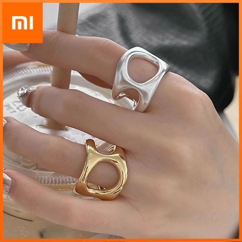 Xiaomi BF CLUB 925 Sterling Silver Ring For Women Jewelry Hollowout Finger Open Vintage Handmade Ring Allergy For Party Birthday Gift