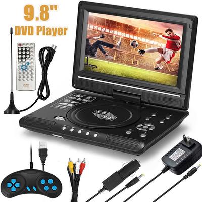 9,8-дюймовый портативный домашний автомобильный DVD-плеер VCD CD Игровой ТВ-плеер USB-адаптер Радио Приемник FM-радио