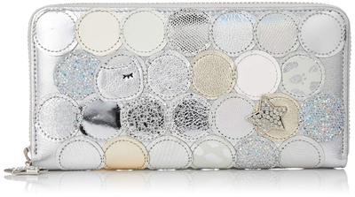 Длинный кошелек круглый кошелек новый серебристый [Tsumori Chisato] Multi-Dot