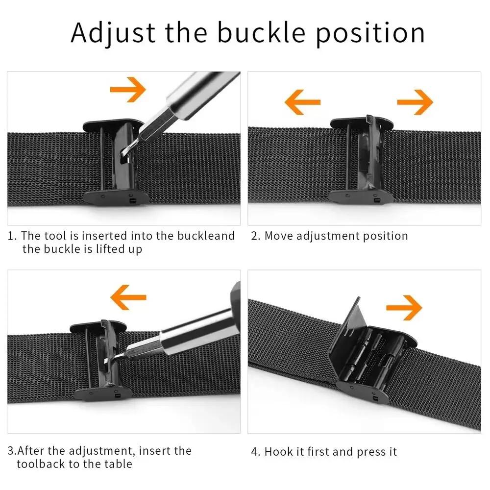 For Google Pixel Watch 3 41mm/Watch 2/Watch Milanese Loop Band Stainless Steel Adjustable Wrist Strap with Clasp