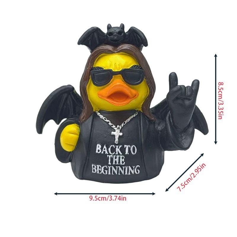 Ozzy Osbourne Back To the Beginning Rubber Duck Statue,Prince of Darkness Duck, Rock Tribute Duck Collectible,Music Jeeps Ducking for Party Decor