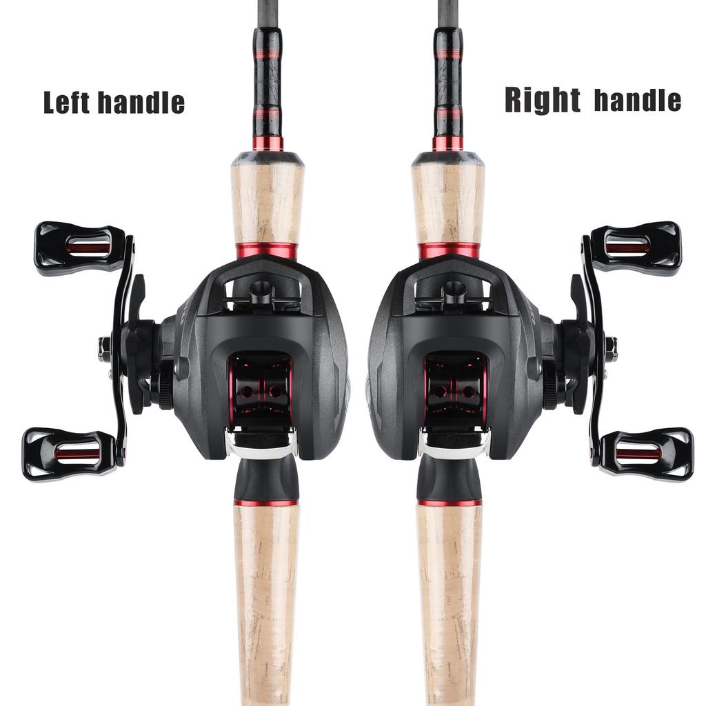 Baitcasting Fishing Reel Ultra Smooth 12+1 Shielded Ball Bearing High Speed 6.3:1 Gear Ratio Reel