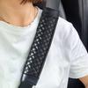 2PCS PU Leather Safety Belt Shoulder Cover Breathable Padding Universal Car Shoulder Pads Black Beige Grey Brown