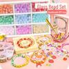 Girls' Glass Beads DIY Jewelry Kit: 7mm Educational Handmade Bracelet Toys