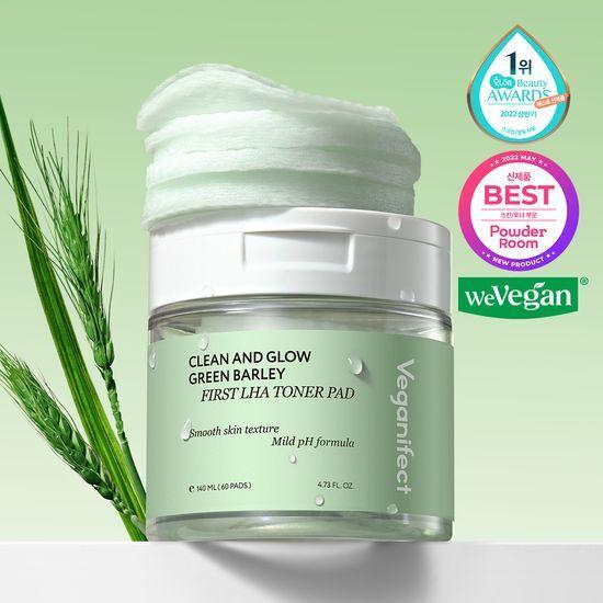 Veganifect Green Barley LHA Toner Pad