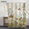 Bathroom Thickened Waterproof Curtain Mildew Proof Shower Curtain Shower Partition Curtain Shower Curtain Bathroom Curtain Free Perforation