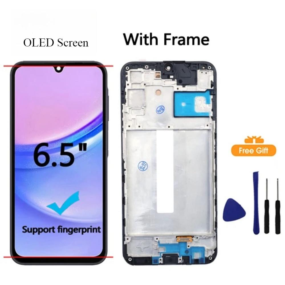6,5-дюймовый AMOLED-дисплей для Samsung Galaxy A25 5G, ЖК-дисплей, сенсорный экран, сборка дигитайзера для замены экрана Samsung A256E A256B A256U