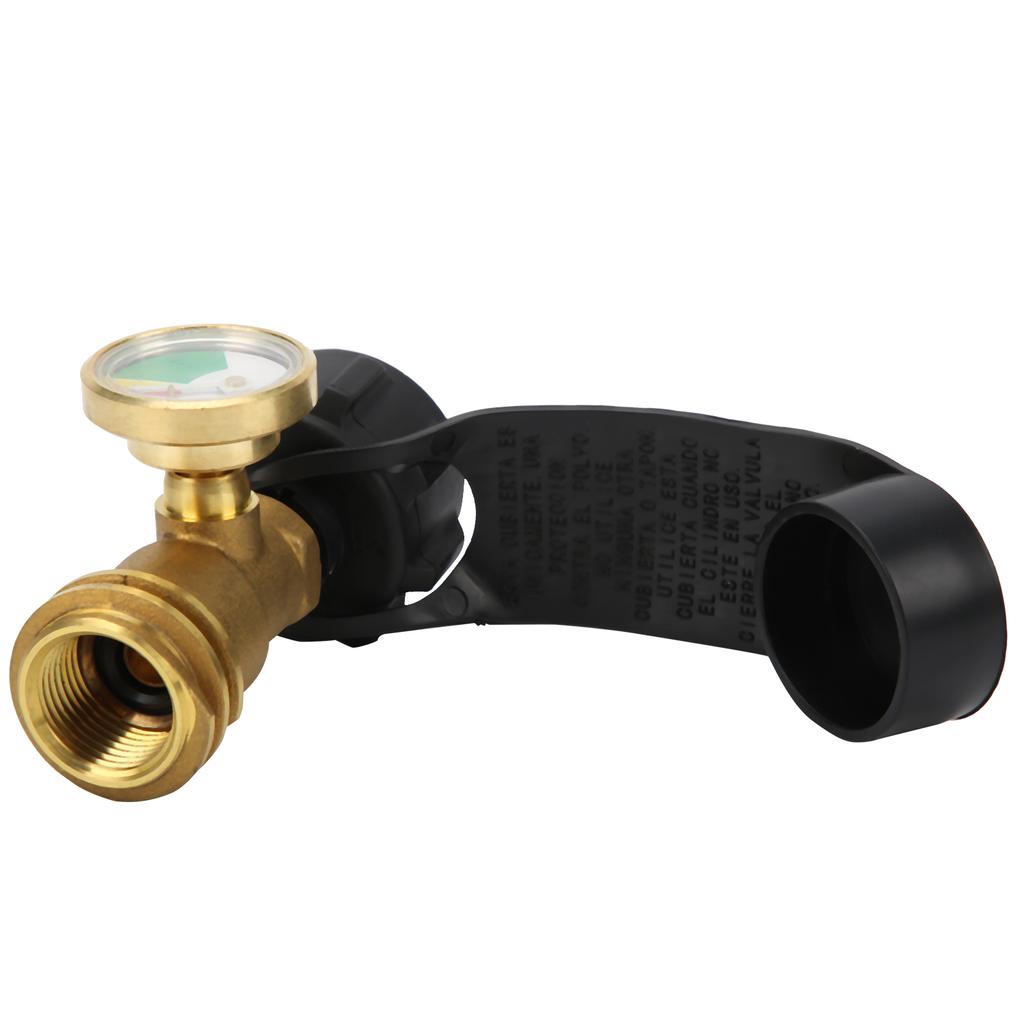 Type1 Brass Outdoor Propane Tank Adapter Gas Cylinder Pressure Gauge with