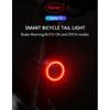 Умный задний фонарь для велосипеда, автоматический запуск и остановка, датчик торможения, светодиодная зарядка, велоспорт, умный задний фонарь для велосипеда