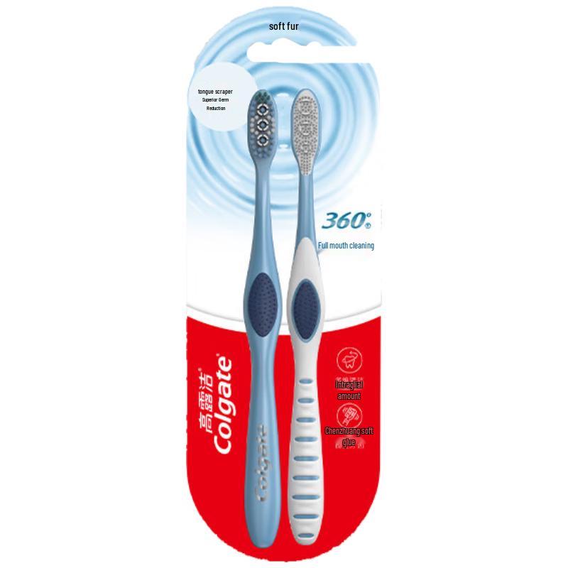 Colgate 360° Total Advanced Cleaning Toothbrush, Soft Bristles, 2-Pack