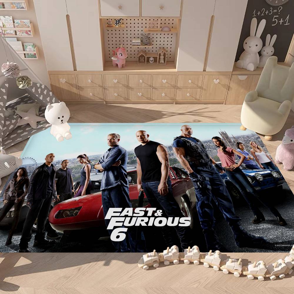 Movie F-Fast Cool Furious Floor Mat INS Style Soft Bedroom Floor House Laundry Room Mat Anti-skid Household Carpets