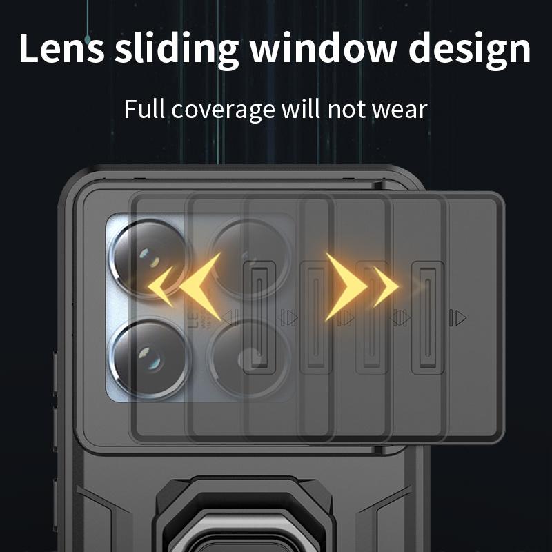 Для Xiaomi 14T Pro 5G чехол автомобильный магнитный кольцо подставка бронированные чехлы для телефонов для Xiomi Mi14T 14 T 14TPro T14 5G противоударный задний чехол